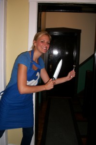 Our lucky winner, ready for the dinner crawl! Credit: Amanda Ball